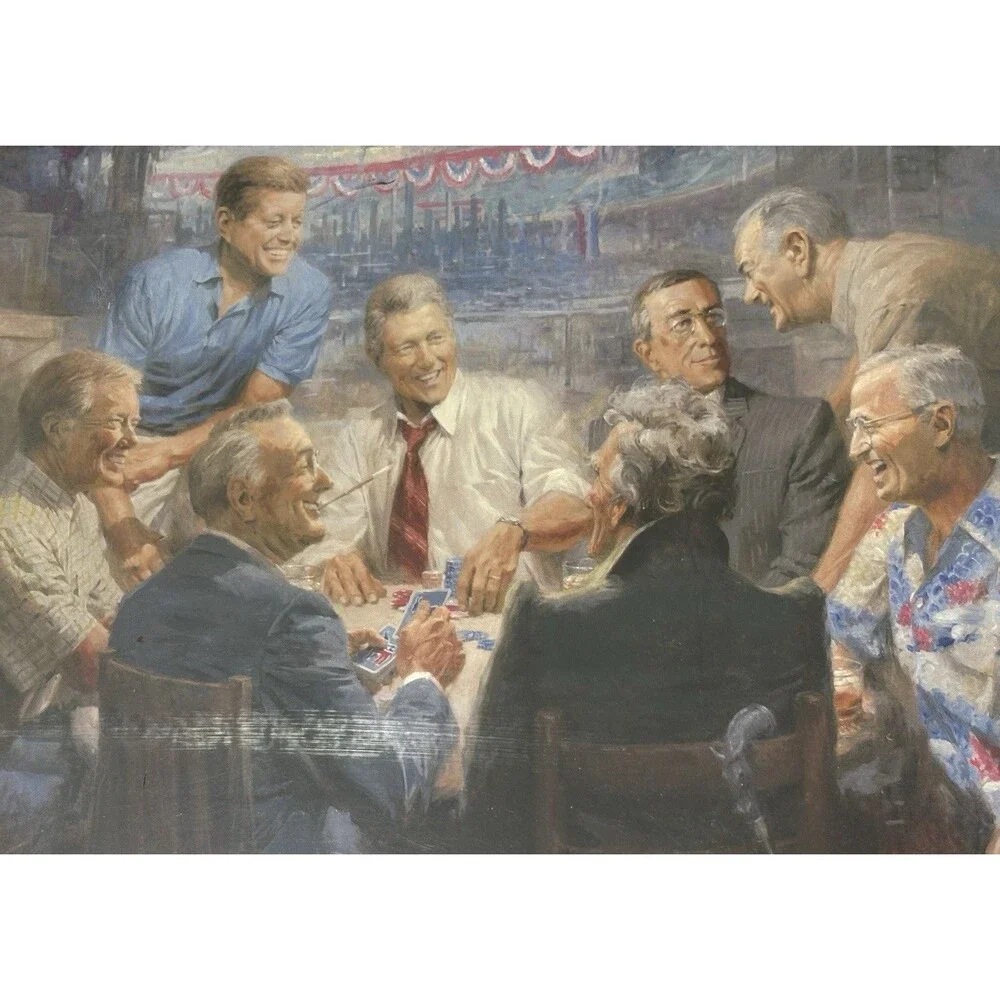 True Blues Andy Thomas 500 pc Jigsaw Puzzle Presidents Democrat Poker